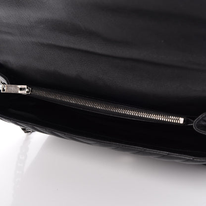 Saint Laurent Sheepskin Matelasse Chevron Monogram Large College Satchel Black 5 of 8