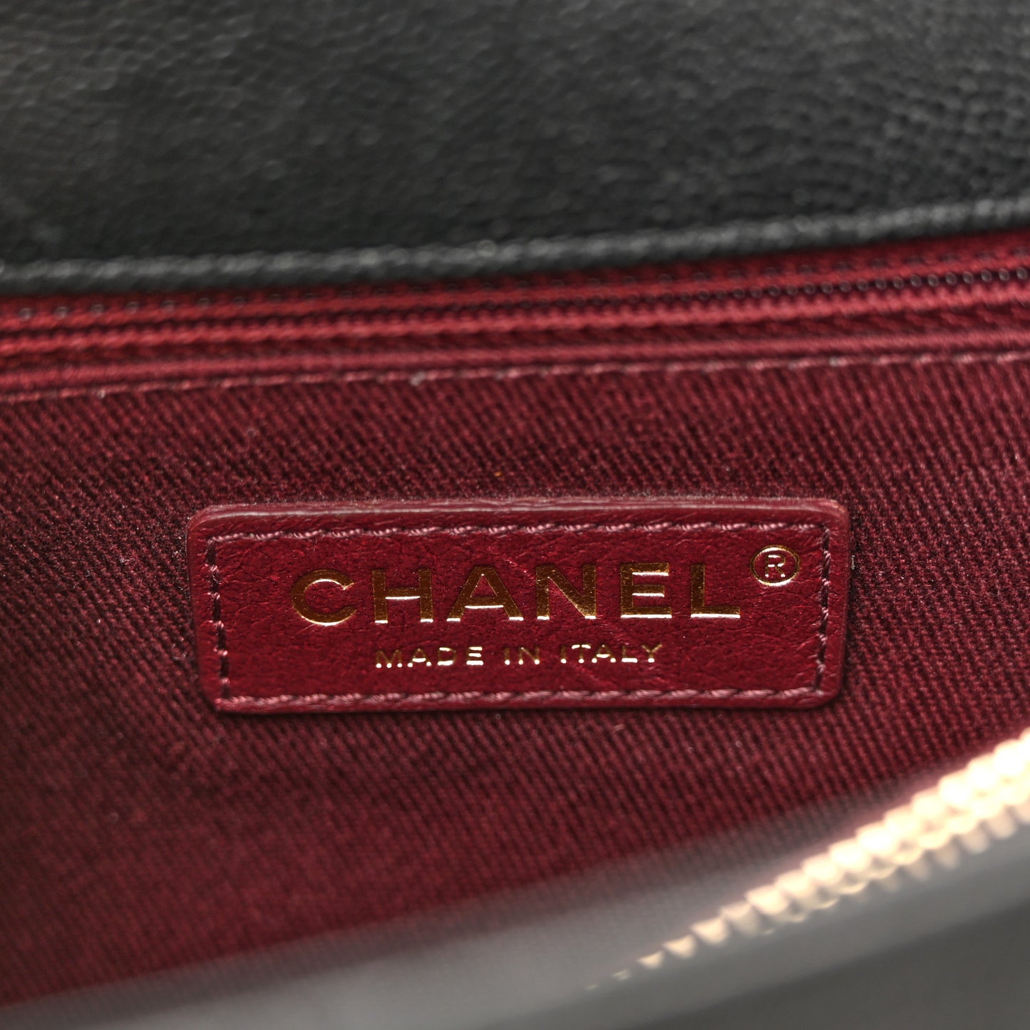 Caviar Lizard Embossed Quilted Chevron Small Coco Handle Flap Black