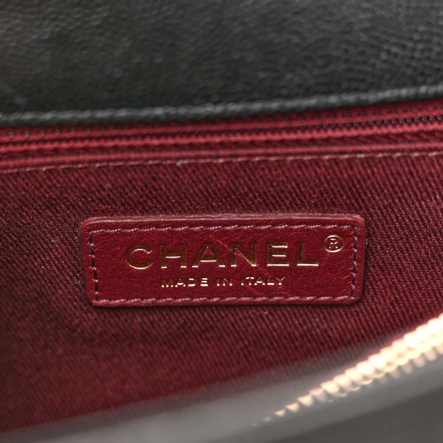 Chanel Caviar Lizard Embossed Quilted Chevron Small Coco Handle Flap Black 6 of 12