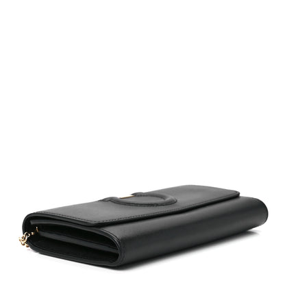 Salvatore Ferragamo Calfskin City Wallet On Chain Black Lipstick 4 of 11