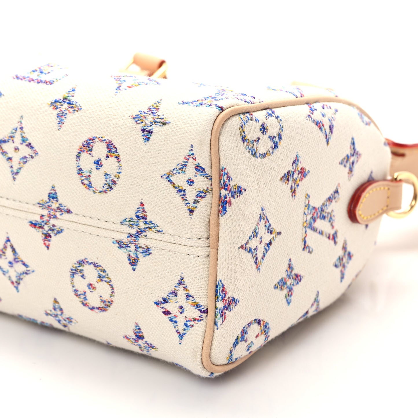 Monogram Jacquard Fabric Speedy Bandouliere 20 Multicolor Beige