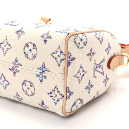 Louis Vuitton Monogram Jacquard Fabric Speedy Bandouliere 20 Multicolor Beige 9 of 10