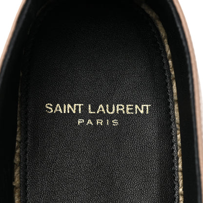 Saint Laurent Lambskin Monogram Espadrilles 36 Nude 7 of 9