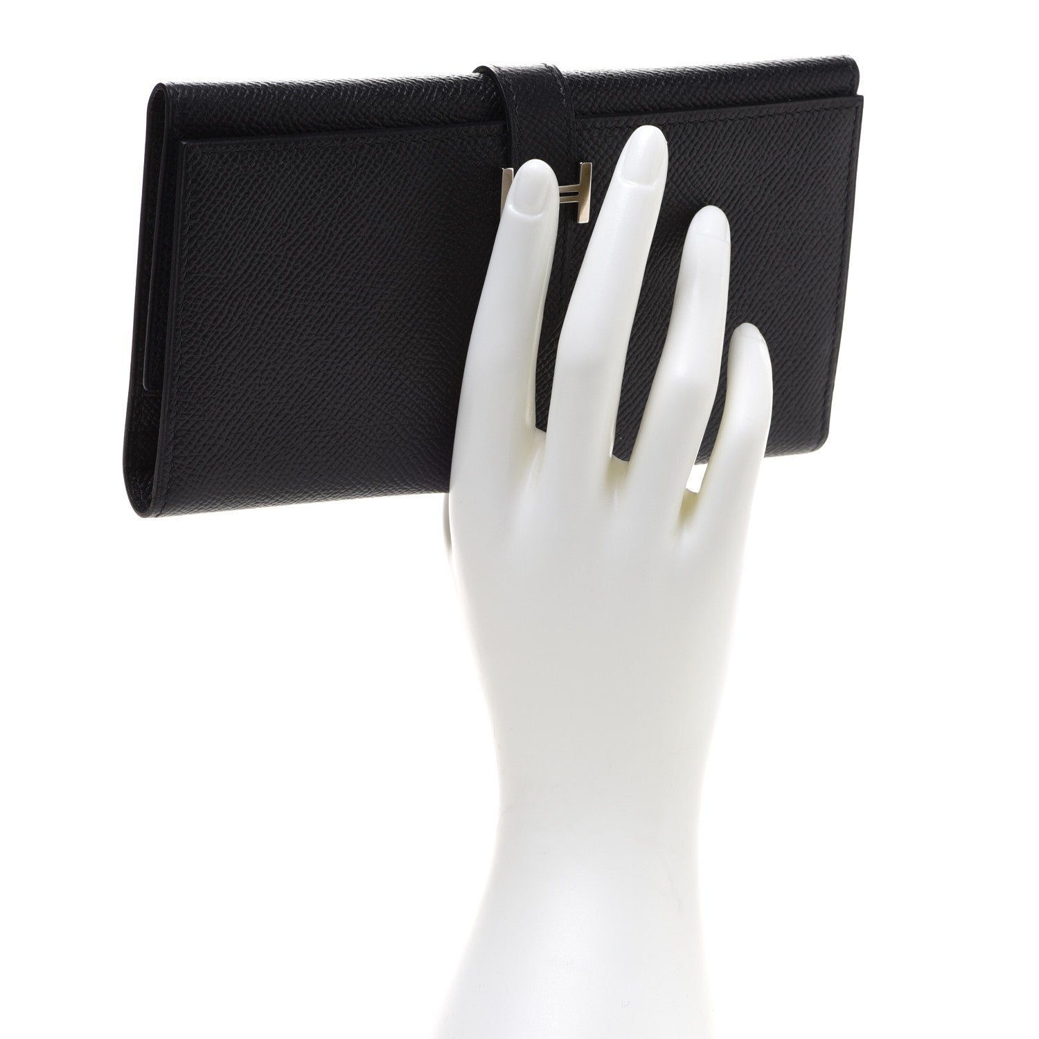Hermes Epsom Tri-Fold Bearn Wallet Black 2 of 8