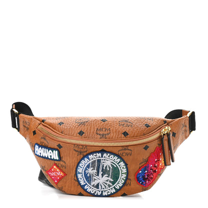MCM Visetos Hawaii Patch Small Stark Belt Bag Cognac 1 of 10