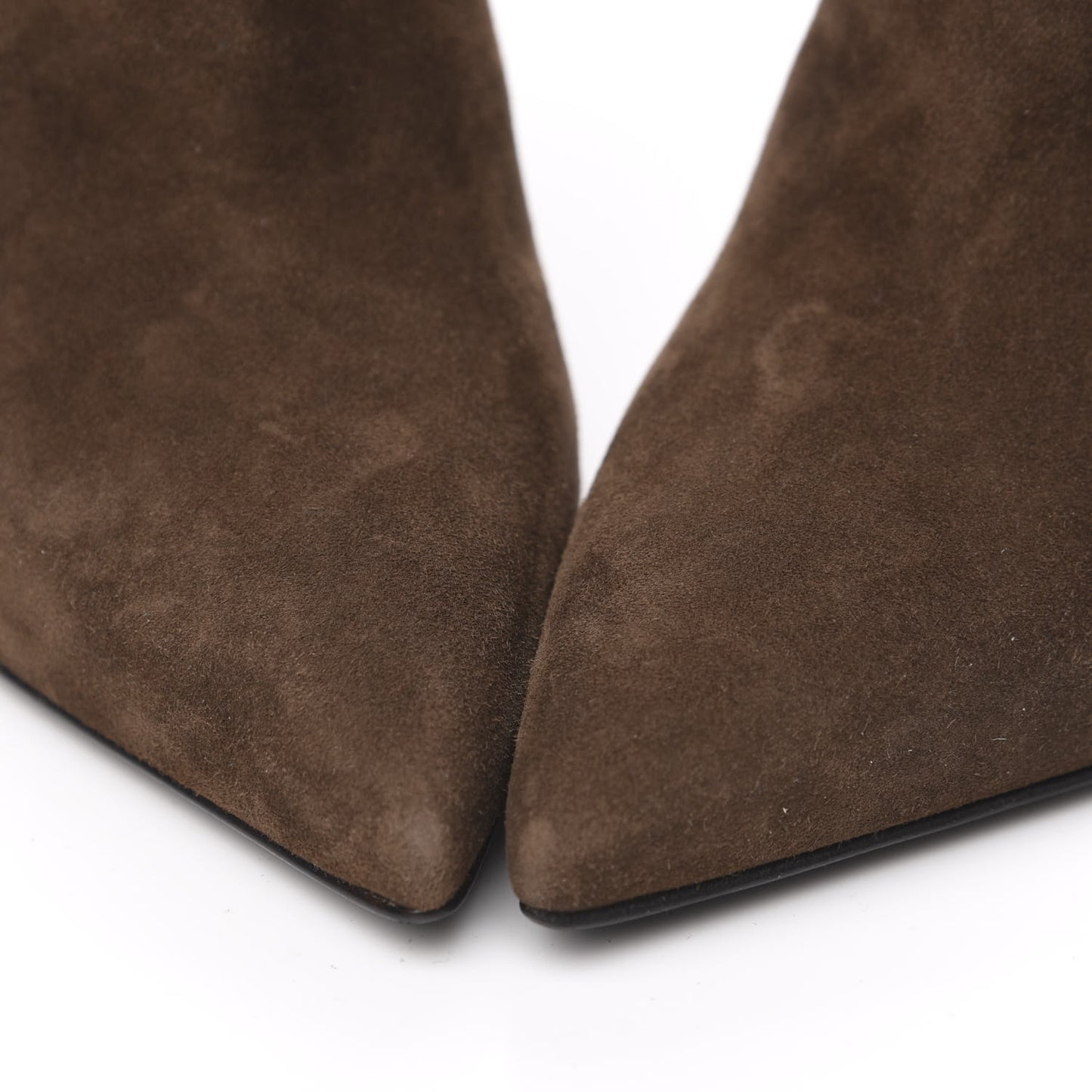 Suede Paris Fringe Ankle Boots 35.5 Brown