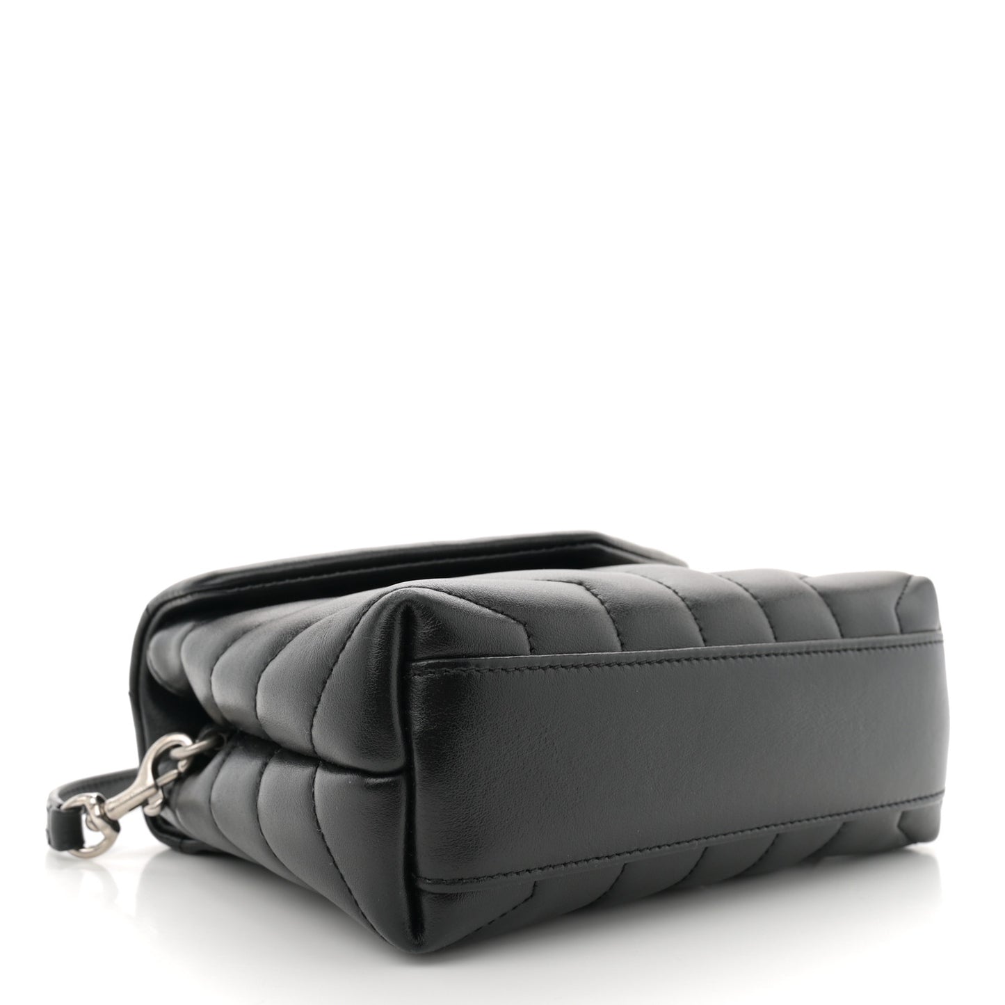 Calfskin Y Quilted Monogram Toy Loulou Crossbody Bag Black