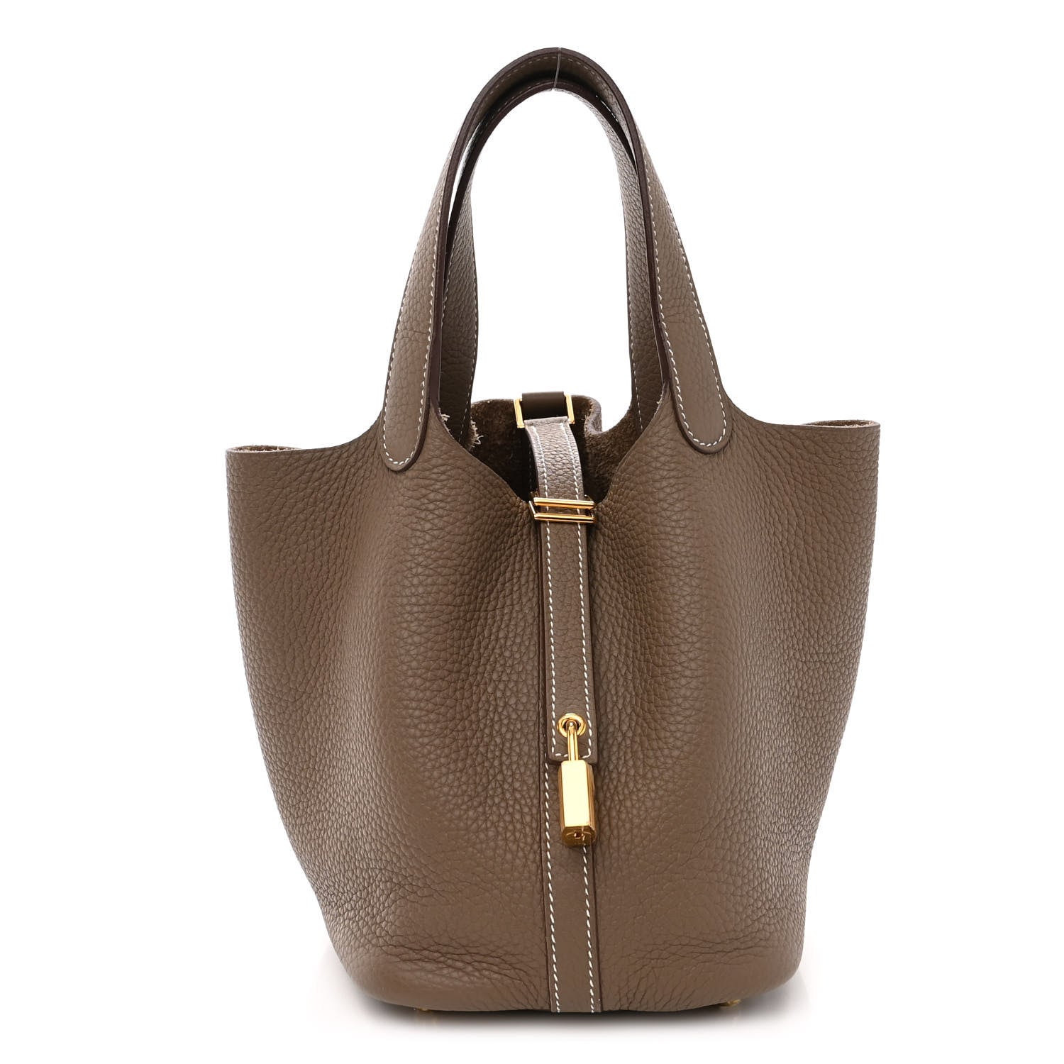 Hermes Taurillon Clemence Picotin Lock 18 PM Etoupe 1 of 10