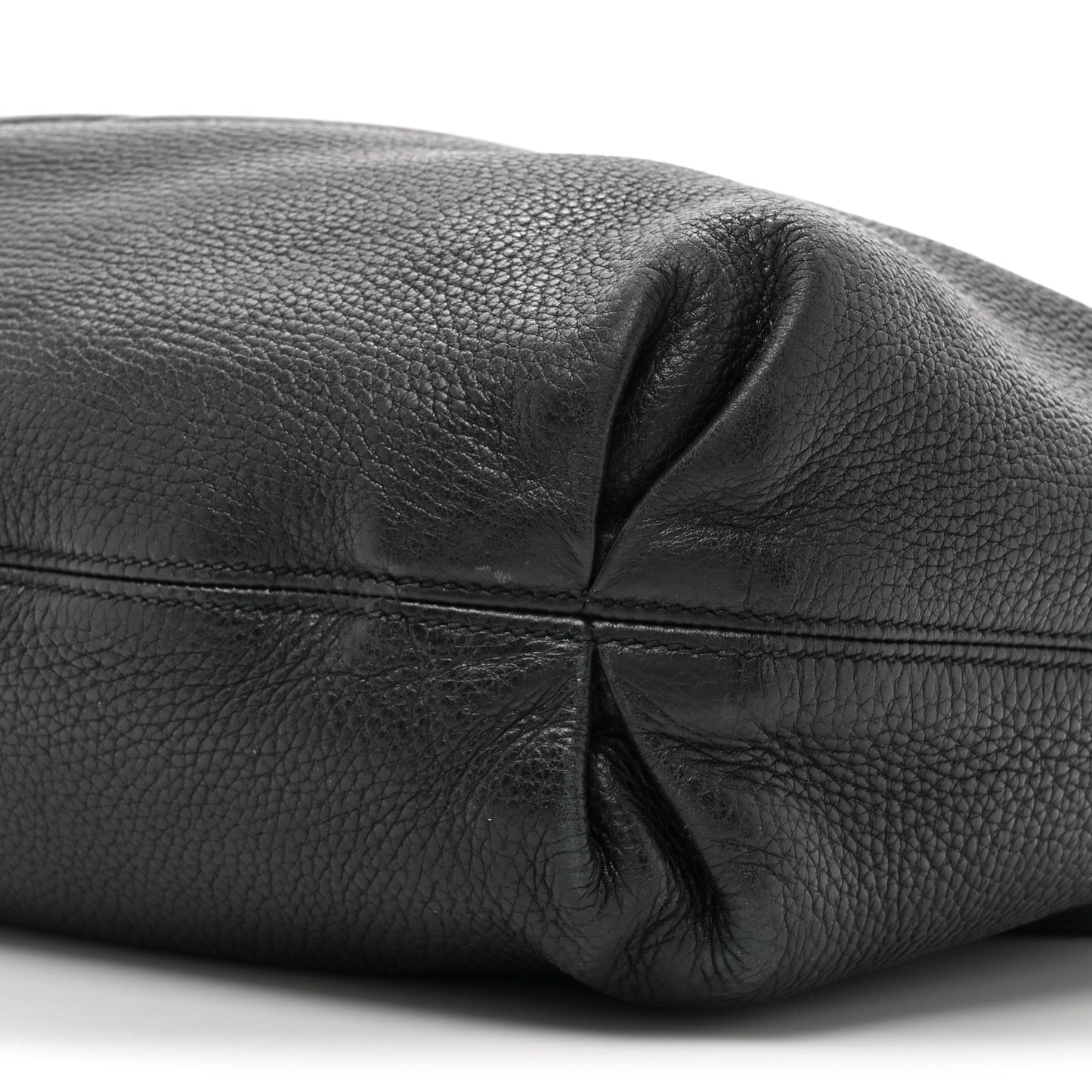 Pebbled Calfskin Soho Hobo Black