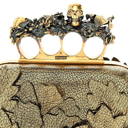 Alexander McQueen Embellished Flower Knuckle Box Clutch Gold 8 of 10