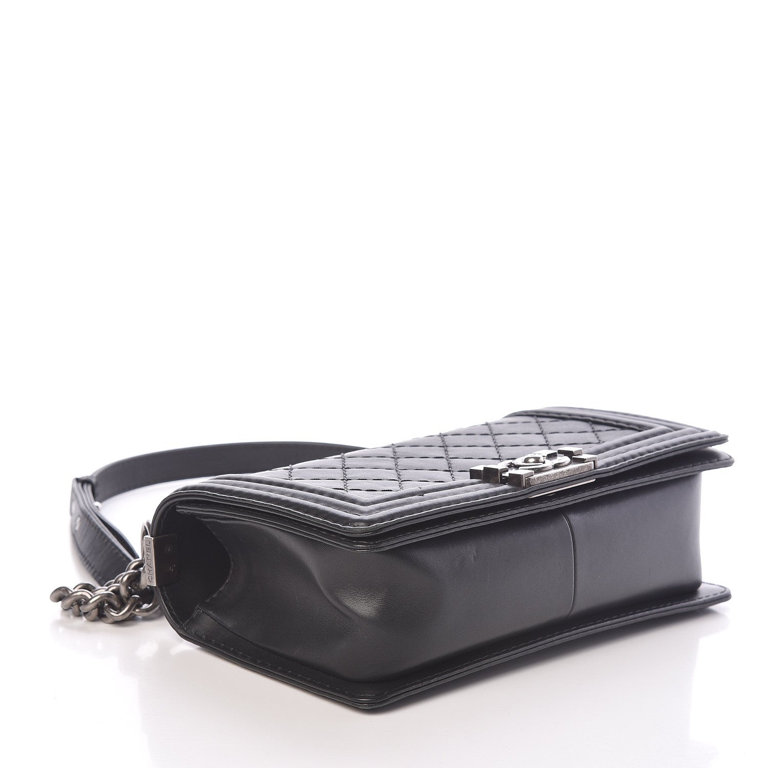 Chanel Calfskin Stitched Medium Boy Flap Black 4 of 9