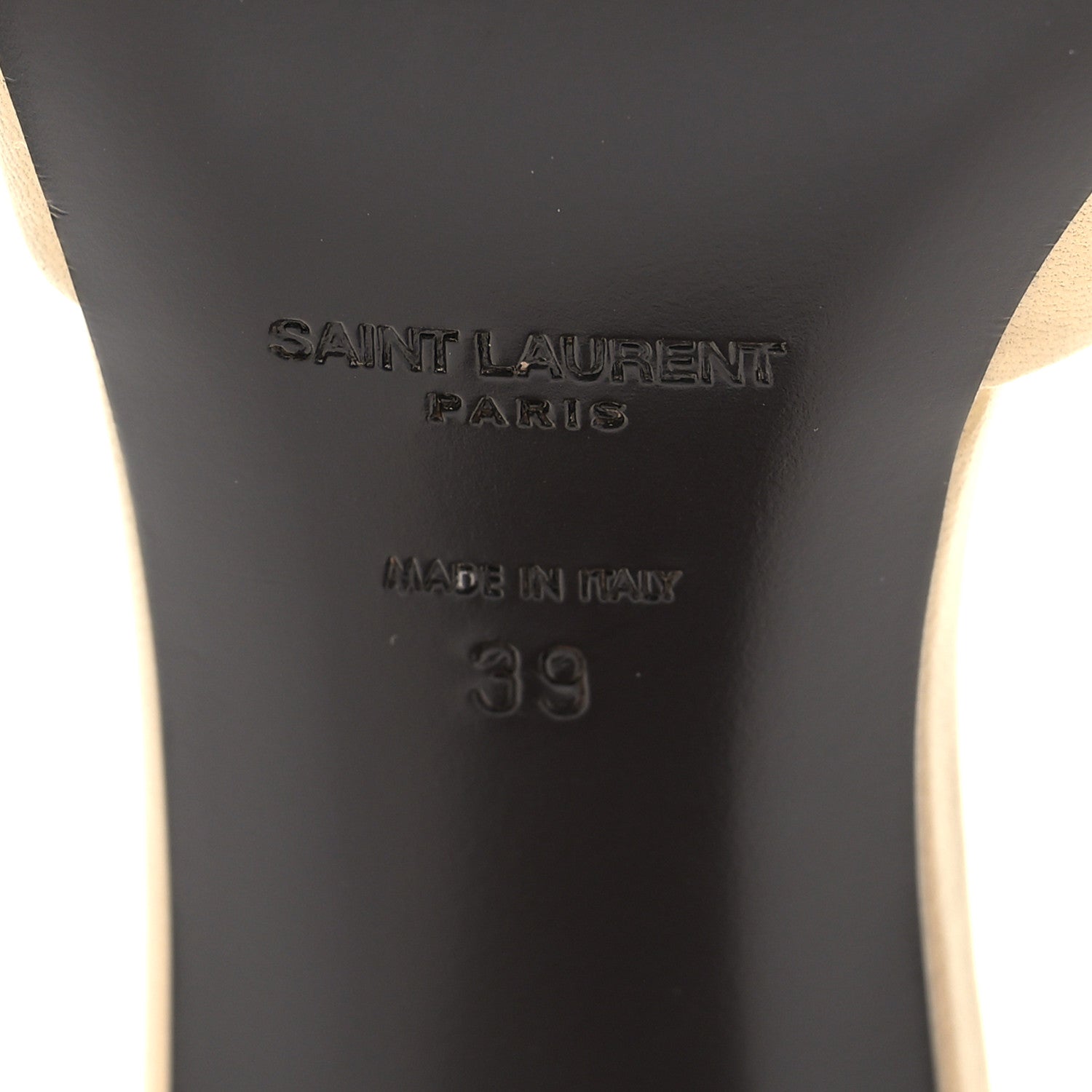 Saint Laurent Lambskin Bianca Mules 39 Beige 7 of 8