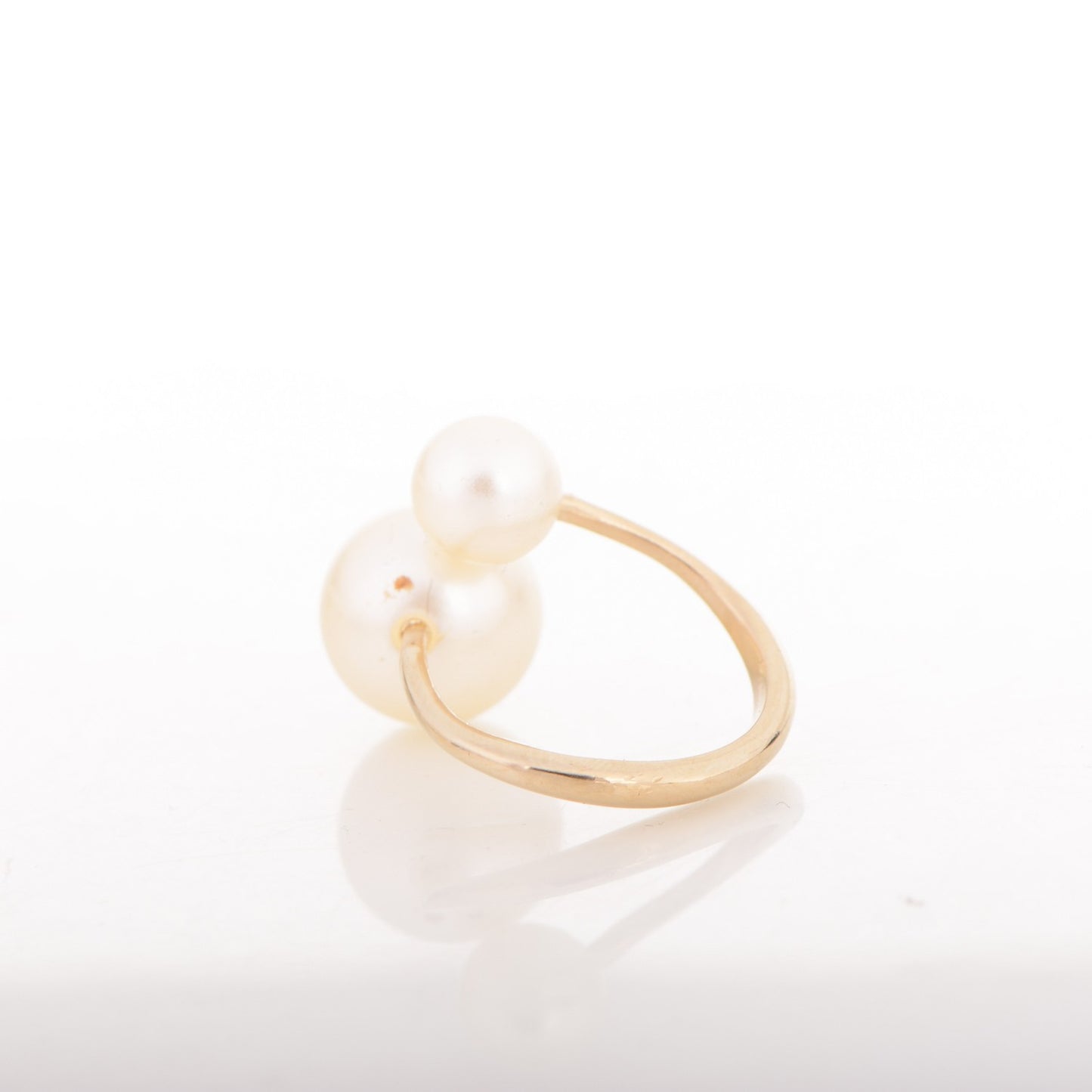 Pearl CC Ring 6 Gold Pearly White