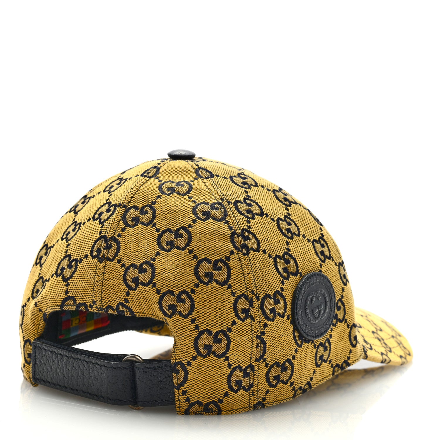 Gucci Monogram Multicolor Baseball Hat S Yellow Blue 1454995