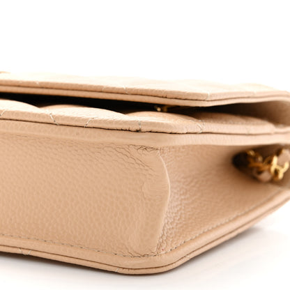 Chanel Caviar Quilted Wallet On Chain WOC Beige 11 of 12