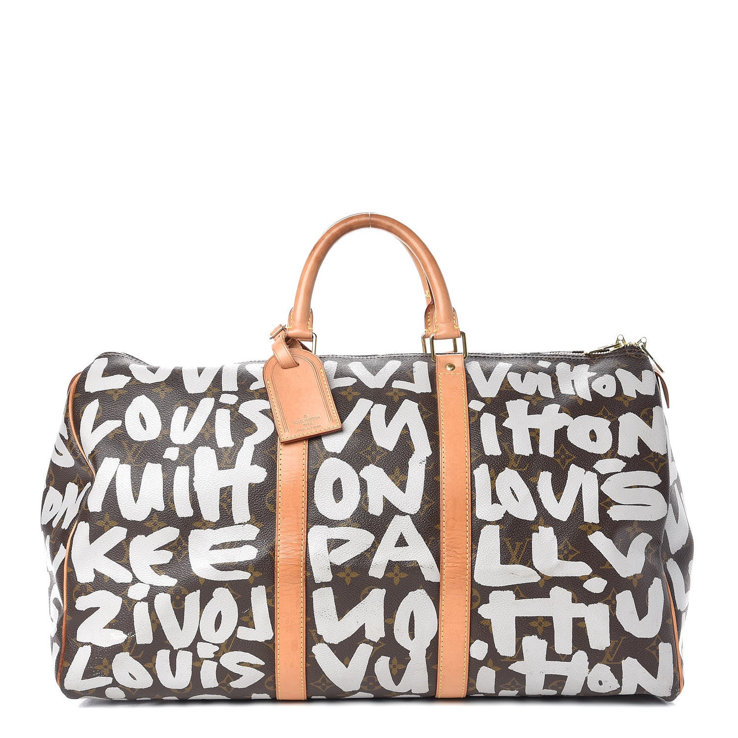 Louis Vuitton Graffiti Keepall 50 Silver 1 of 28