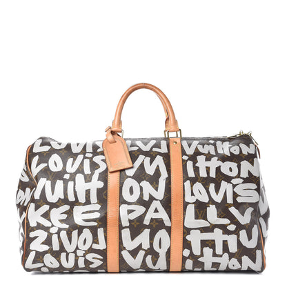 Louis Vuitton Graffiti Keepall 50 Silver 1 of 28