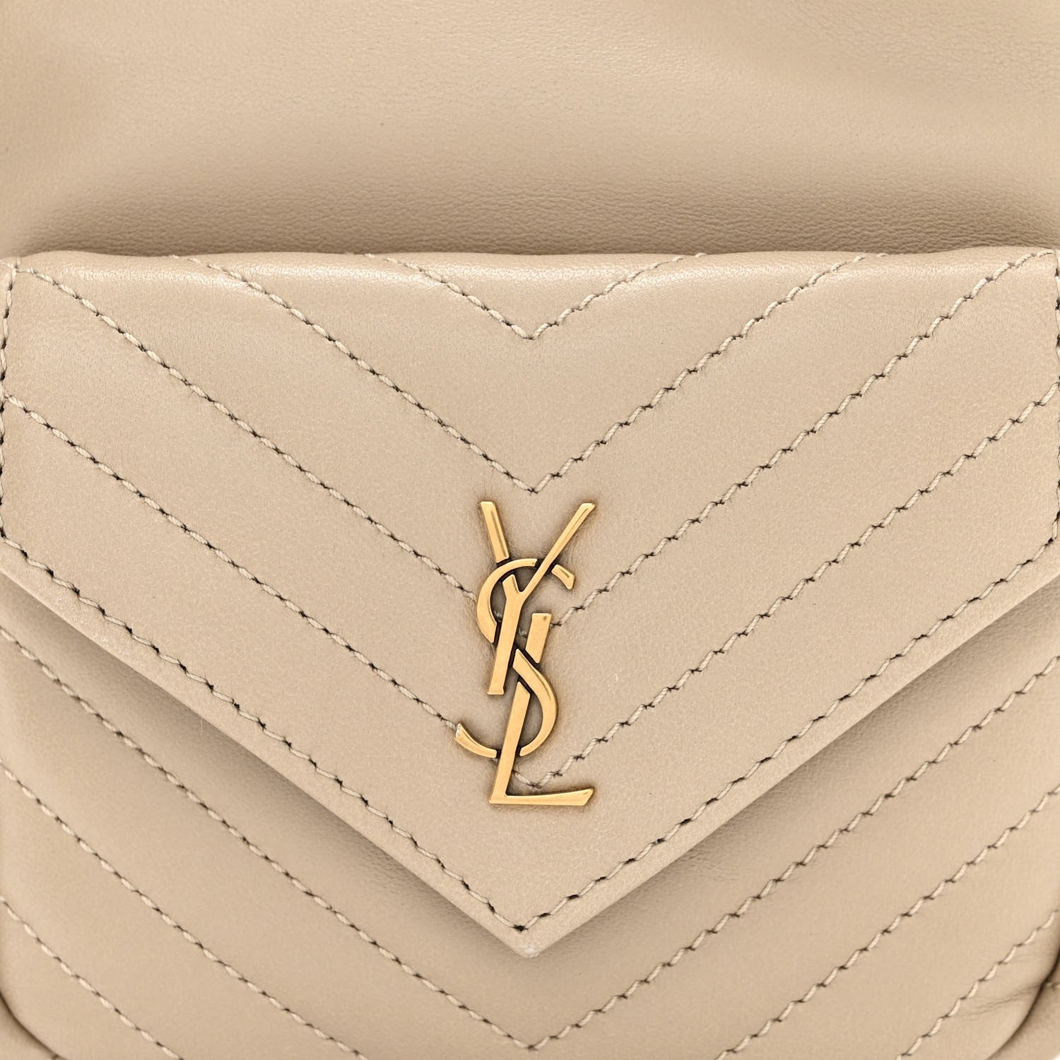 Saint Laurent Lambskin Matelasse Monogram Joe Nano Bucket Bag Beige 8 of 10