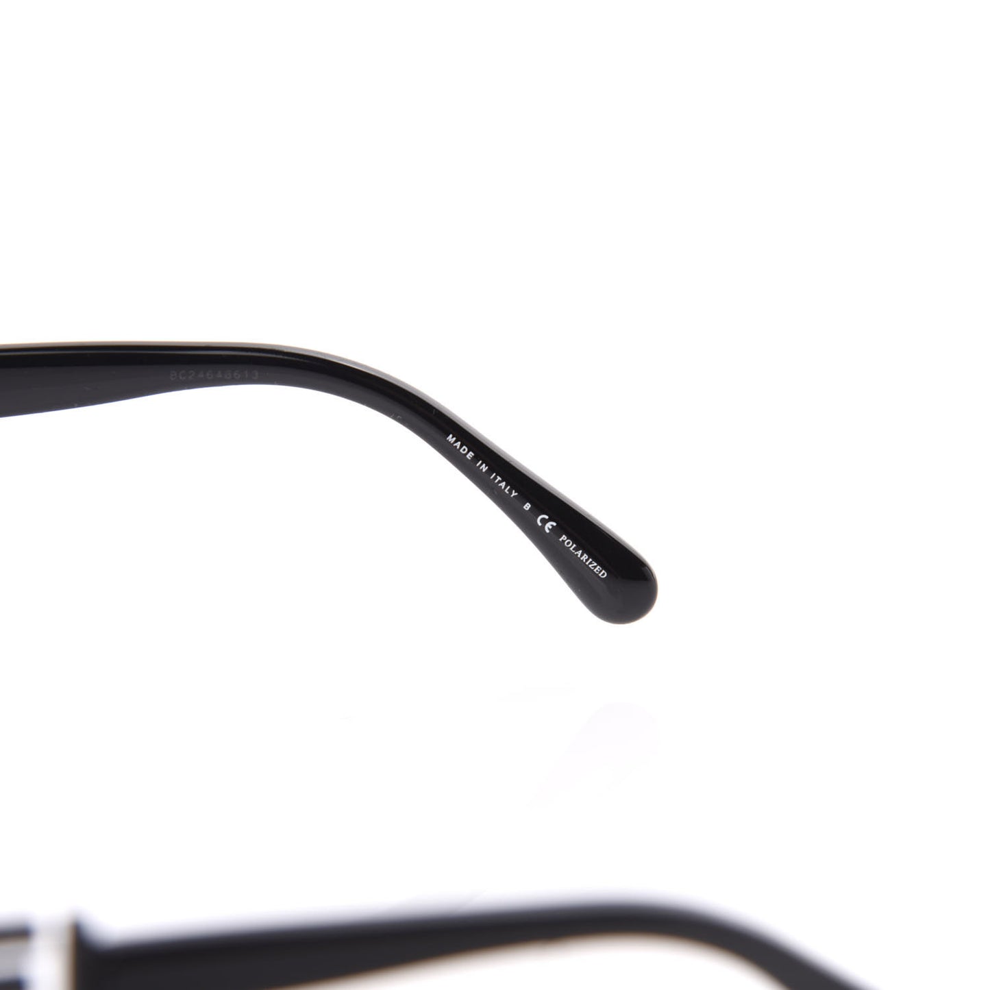 Acetate Strass Polarized Square Sunglasses 5422-B Black