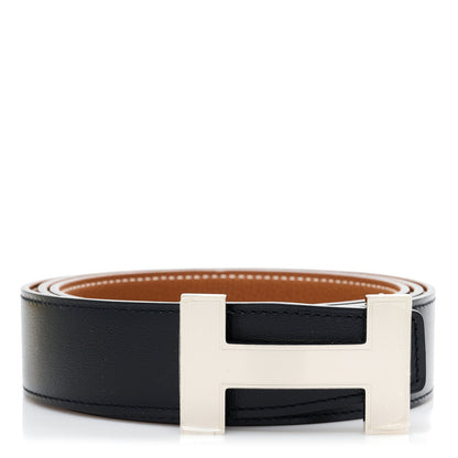 Hermes Box Togo 32mm H Belt 95 Black Gold 1 of 5