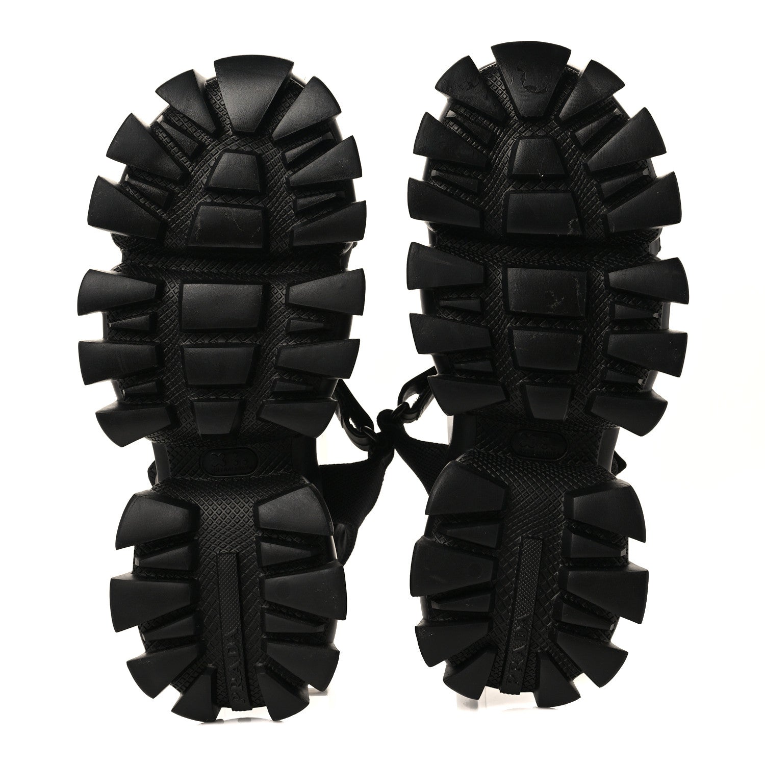 Prada Rubber Nylon Velcro Womens Cloudbust Thunder 50mm Sandals 38.5 Black 6 of 9