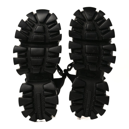 Prada Rubber Nylon Velcro Womens Cloudbust Thunder 50mm Sandals 38.5 Black 6 of 9