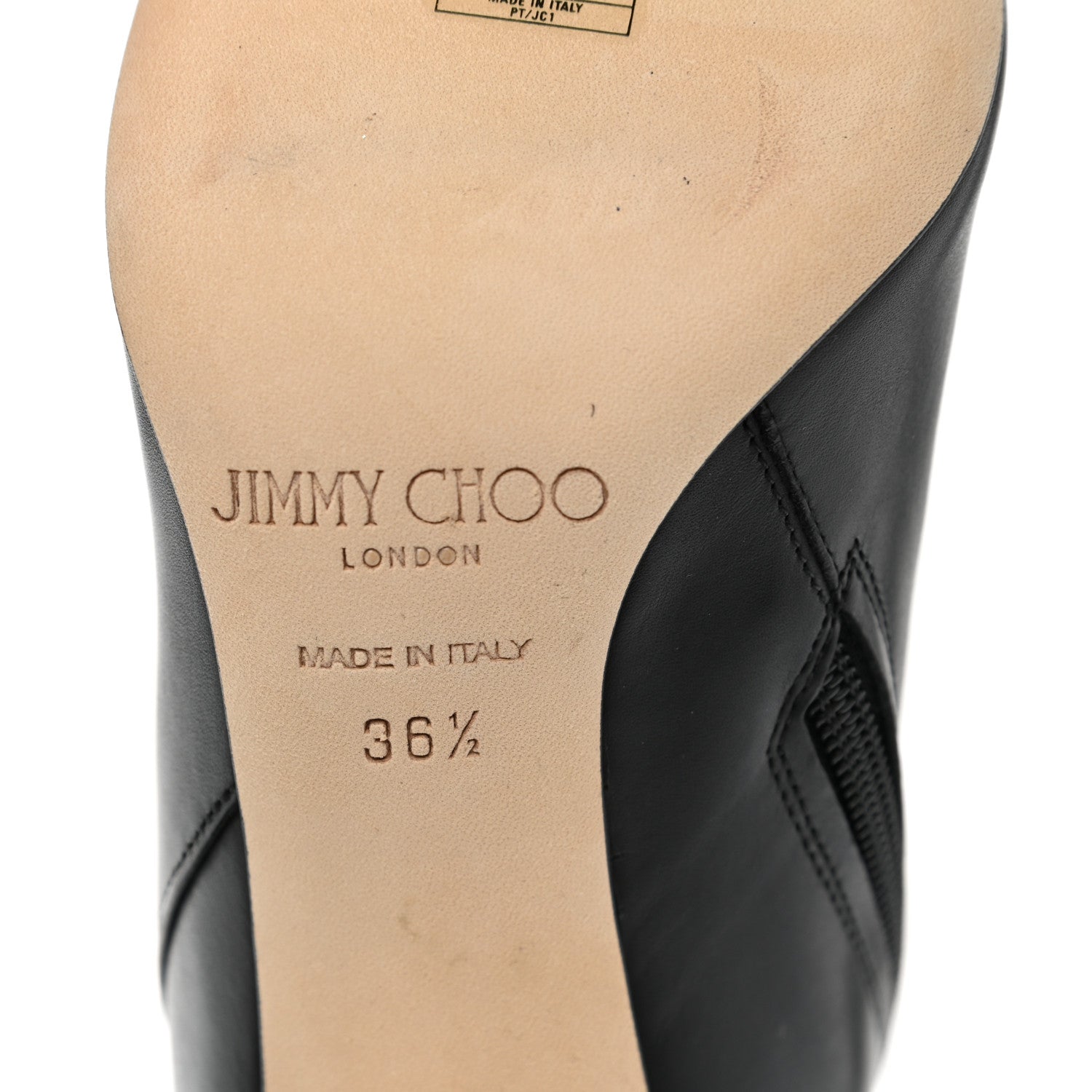 Jimmy Choo Shiny Calfskin Melrose 95 Ankle Boots 36.5 Black 6 of 8