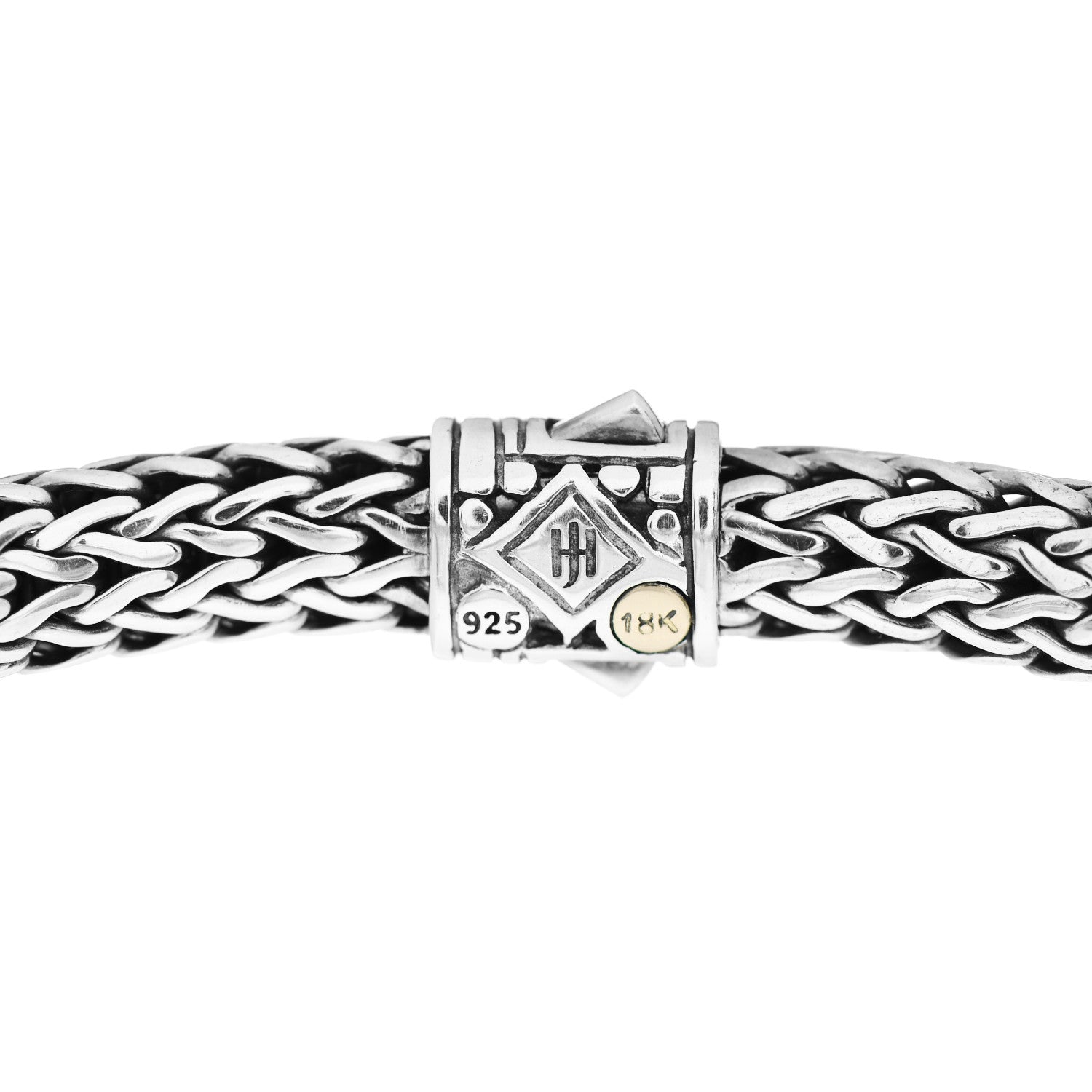 John Hardy Sterling Silver 18K Yellow Gold Jaisalmer Four Station Classic Chain Bracelet 4 of 4