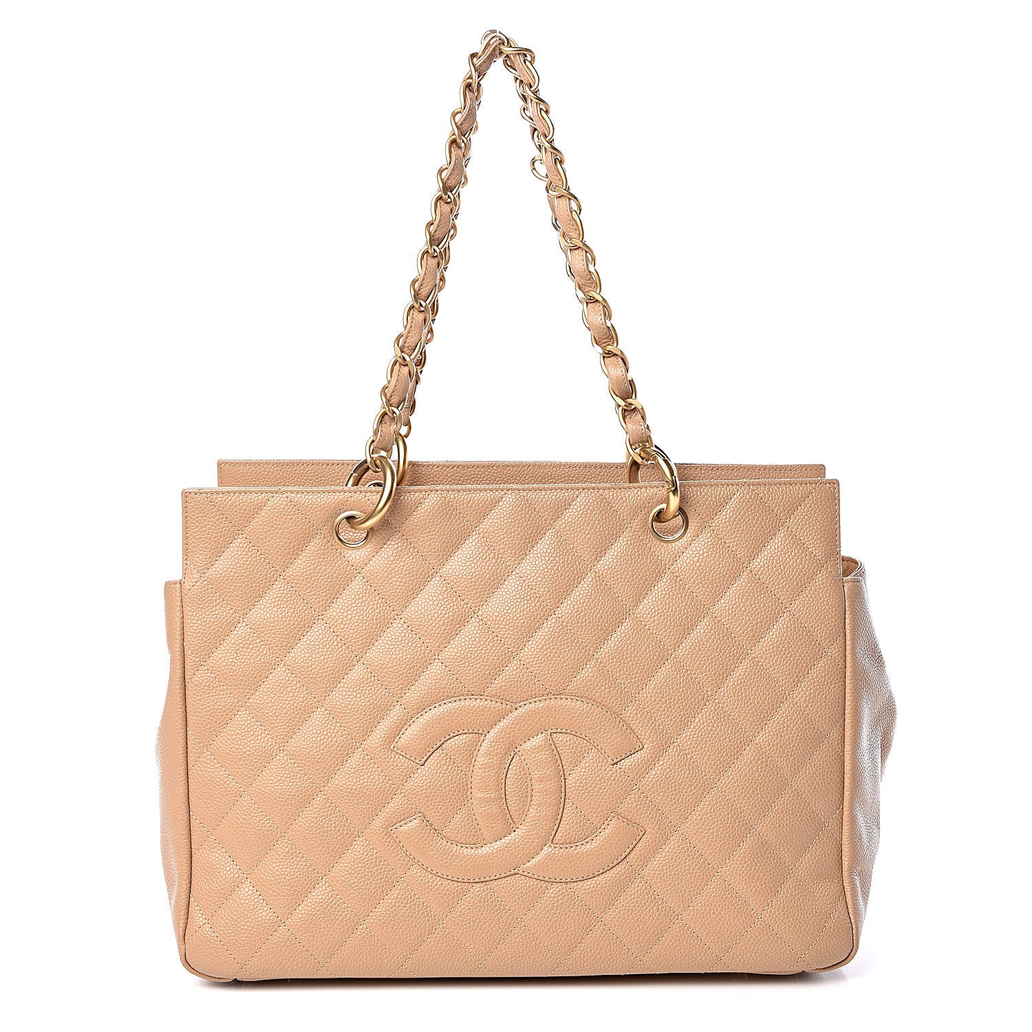 Chanel Caviar Quilted Grand Timeless Tote GTT Beige 1 of 12