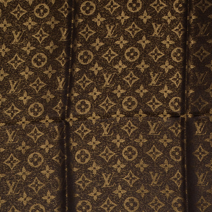 Louis Vuitton Silk Lurex Wool Monogram Shine Shawl Brown 1 of 5