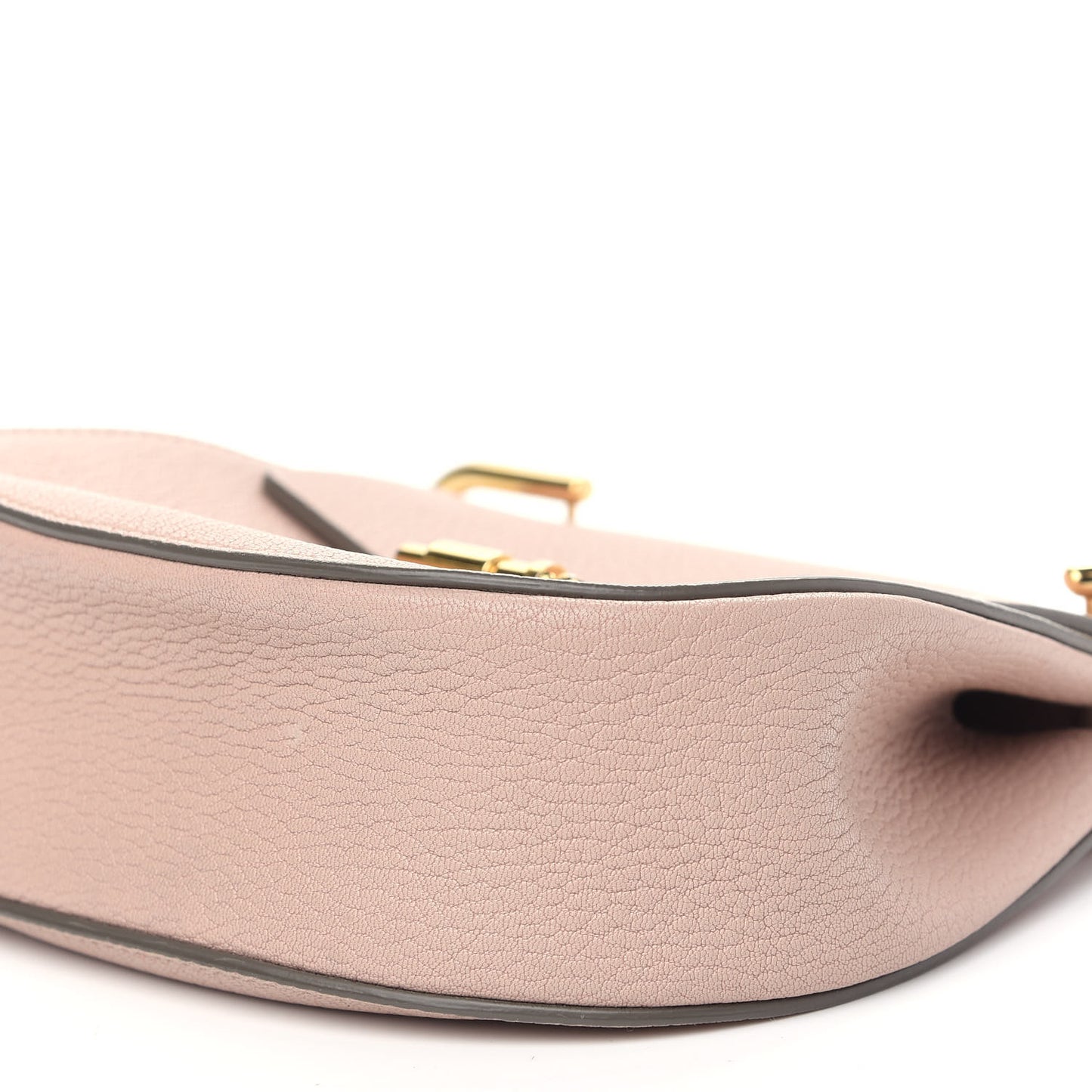Grained Lambskin Mini Drew Shoulder Bag Cement Pink