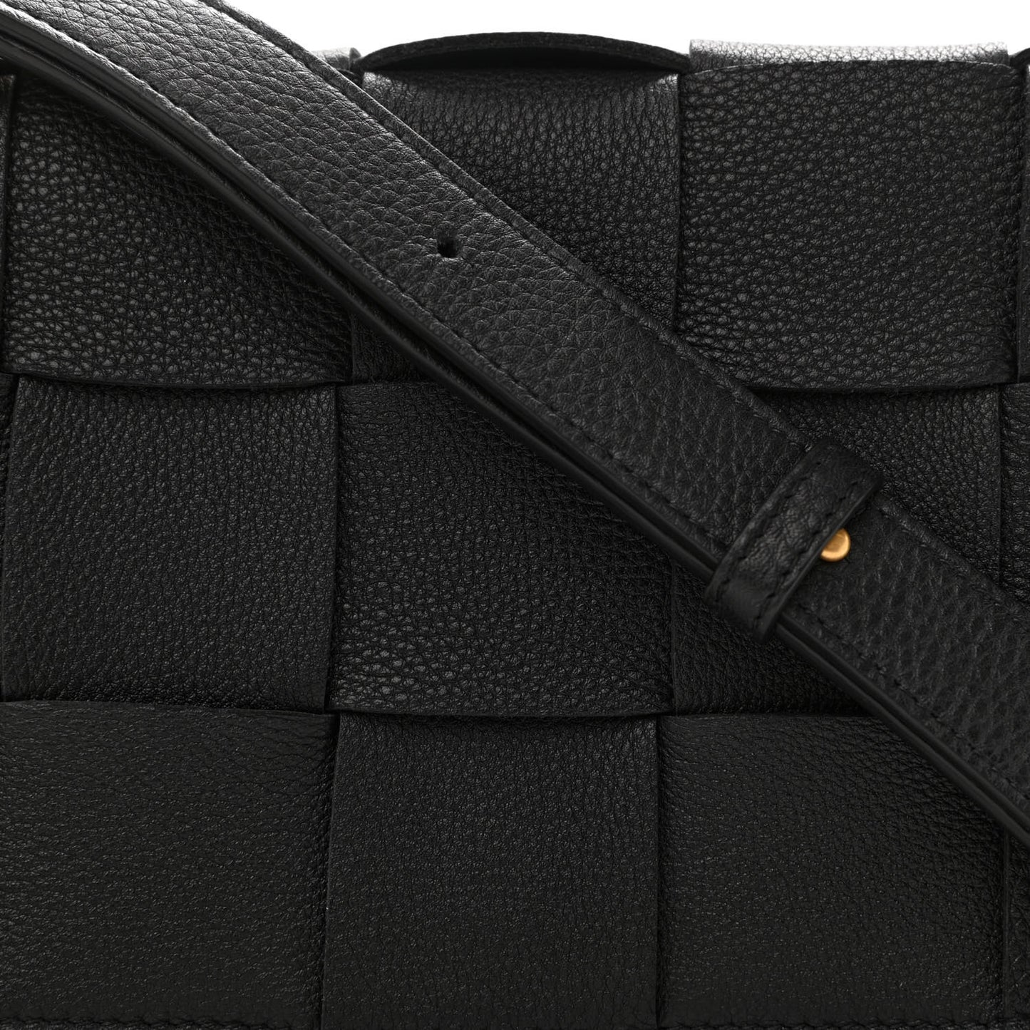 Calfskin Maxi Intreccio Cassette Bag Black