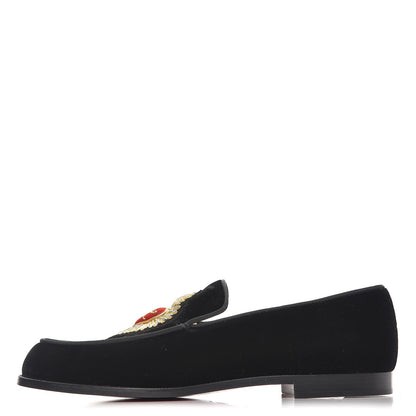 Christian Louboutin Velvet Perou Corazon Flats 39.5 Black 1 of 7