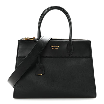Prada Saffiano City Calfskin Paradigme Bag Black 1 of 9