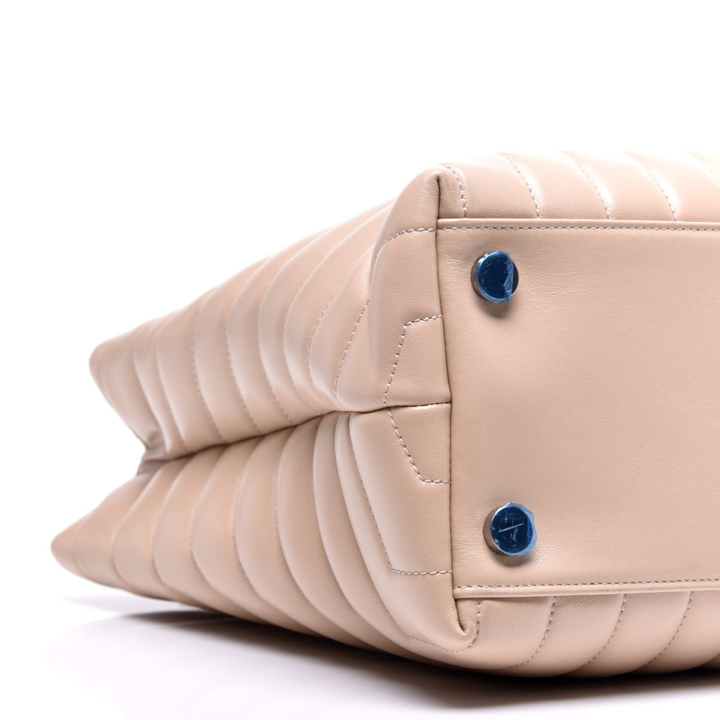 Calfskin Y Quilted Monogram Large Loulou Shopper Nude Powder