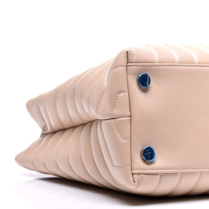 Saint Laurent Calfskin Y Quilted Monogram Large Loulou Shopper Nude Powder 10 of 15