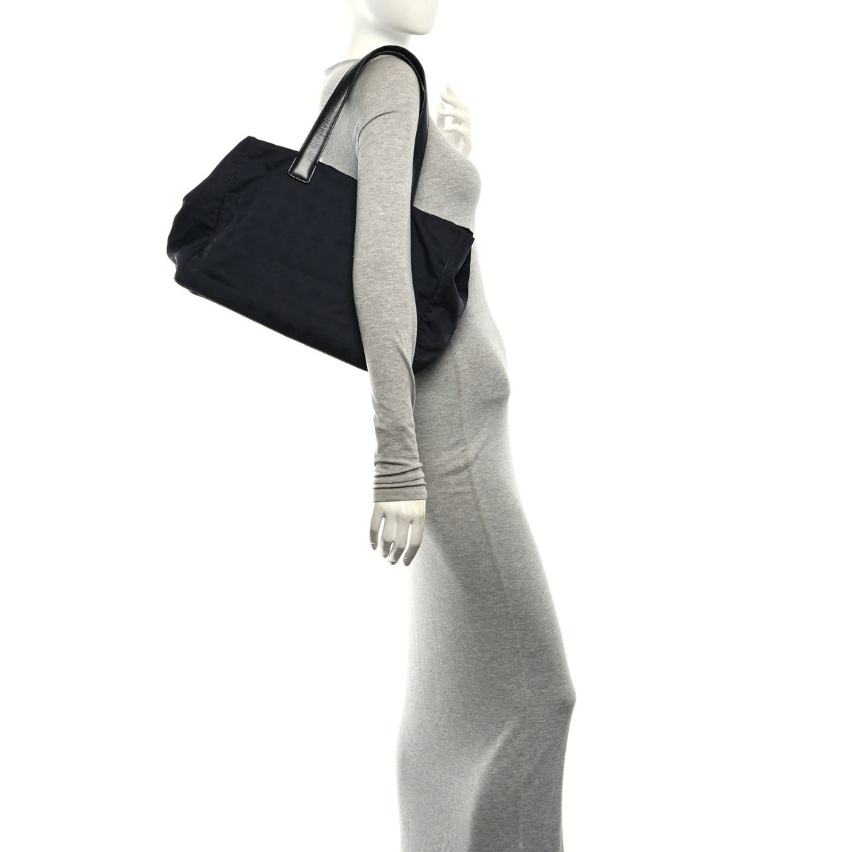 Nylon Medium Travel Tote Black