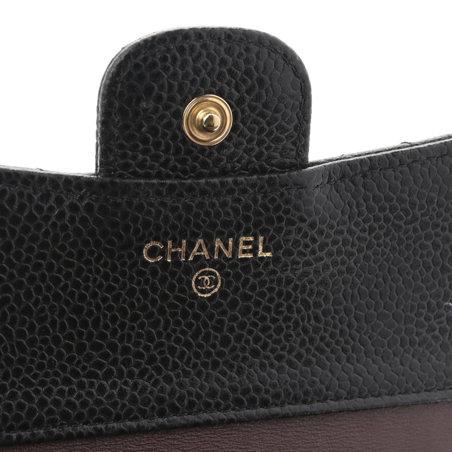 Chanel Caviar Quilted Tri-Fold Flap Wallet Black 6 of 9
