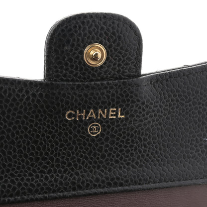 Chanel Caviar Quilted Tri-Fold Flap Wallet Black 6 of 9