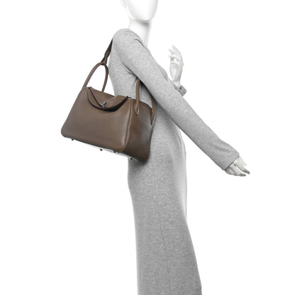 Hermes Taurillon Clemence Lindy 30 Etoupe 2 of 10