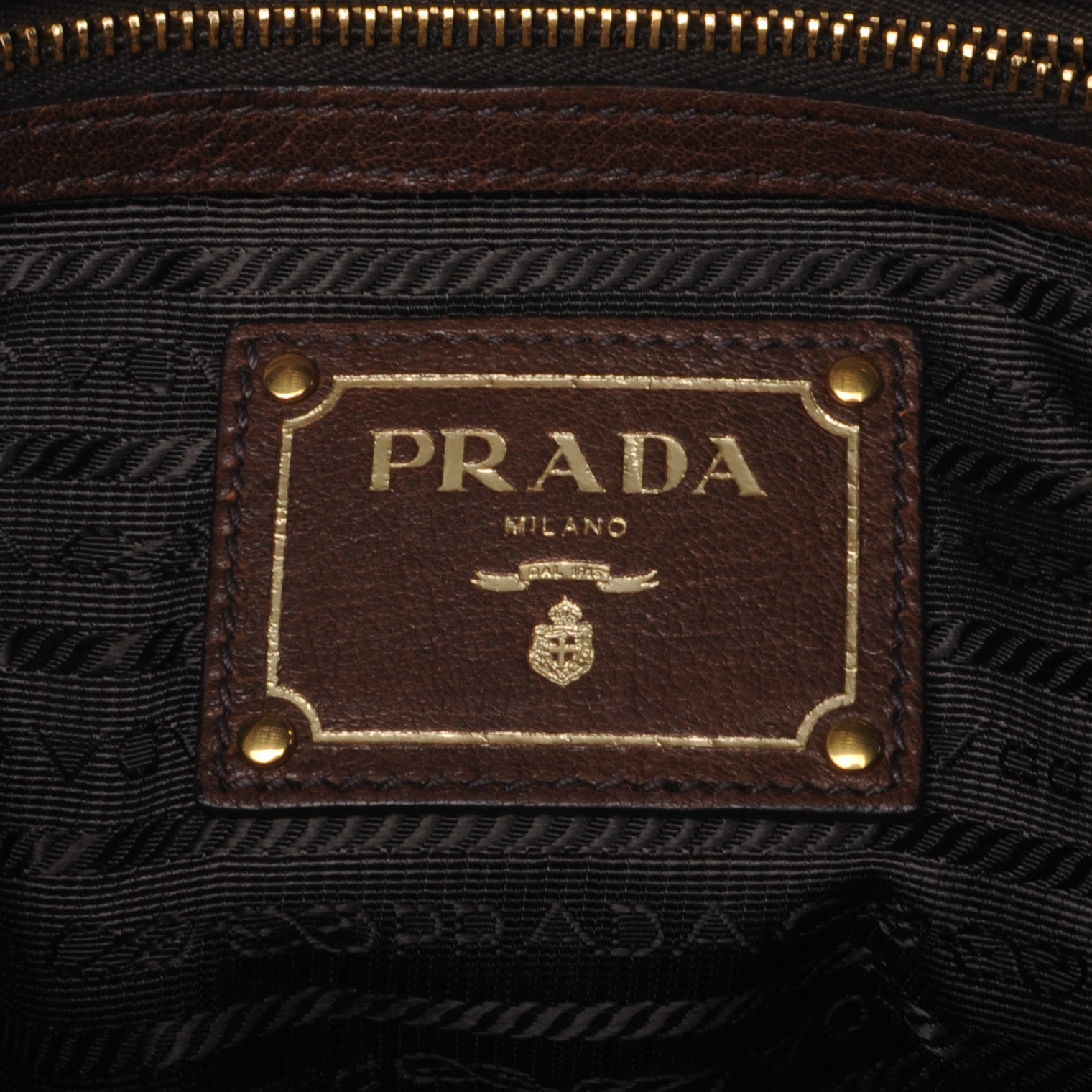 Prada Vitello Daino Bauletto Brown 7 of 9