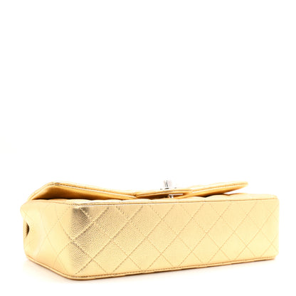 Chanel Metallic Caviar Quilted Top Handle East West Flap Gold 4 of 11