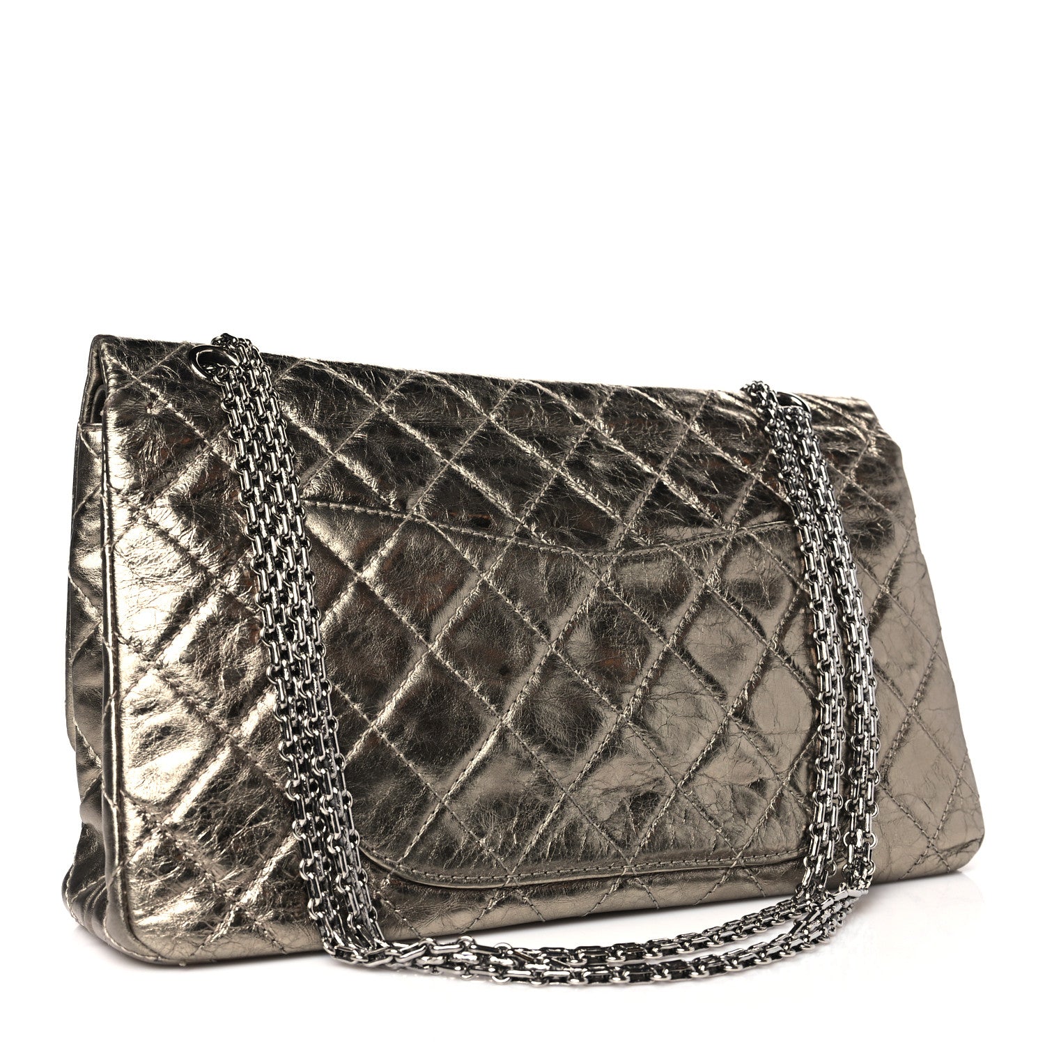 Chanel Metallic Aged Calfskin Quilted 2.55 Reissue 227 Flap Gold 3 of 11