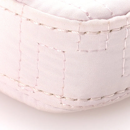 Fendi Nylon Nappa FF Embroidered Nano Baguette Maxi Handle Charm Light Pink 9 of 11