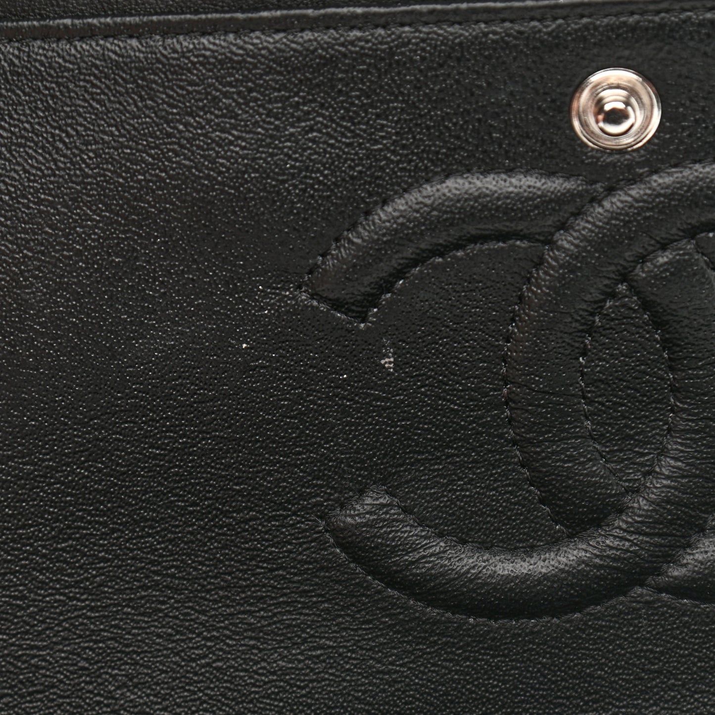 Lambskin Chevron Quilted Medium Double Flap So Black