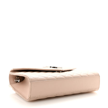 Saint Laurent Grain De Poudre Textured Mixed Matelasse Medium Triquilt Monogram Satchel Marble Pink 4 of 9