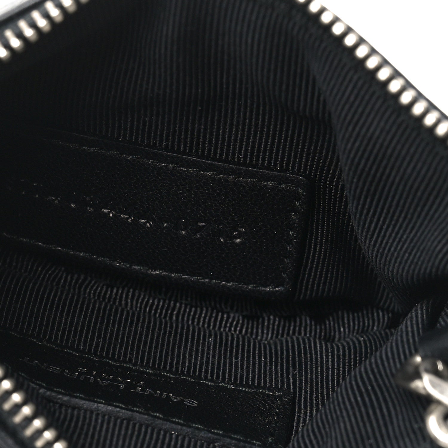 Saint Laurent Calfskin Monogram Small Fringe Key Pouch Black 5 of 7