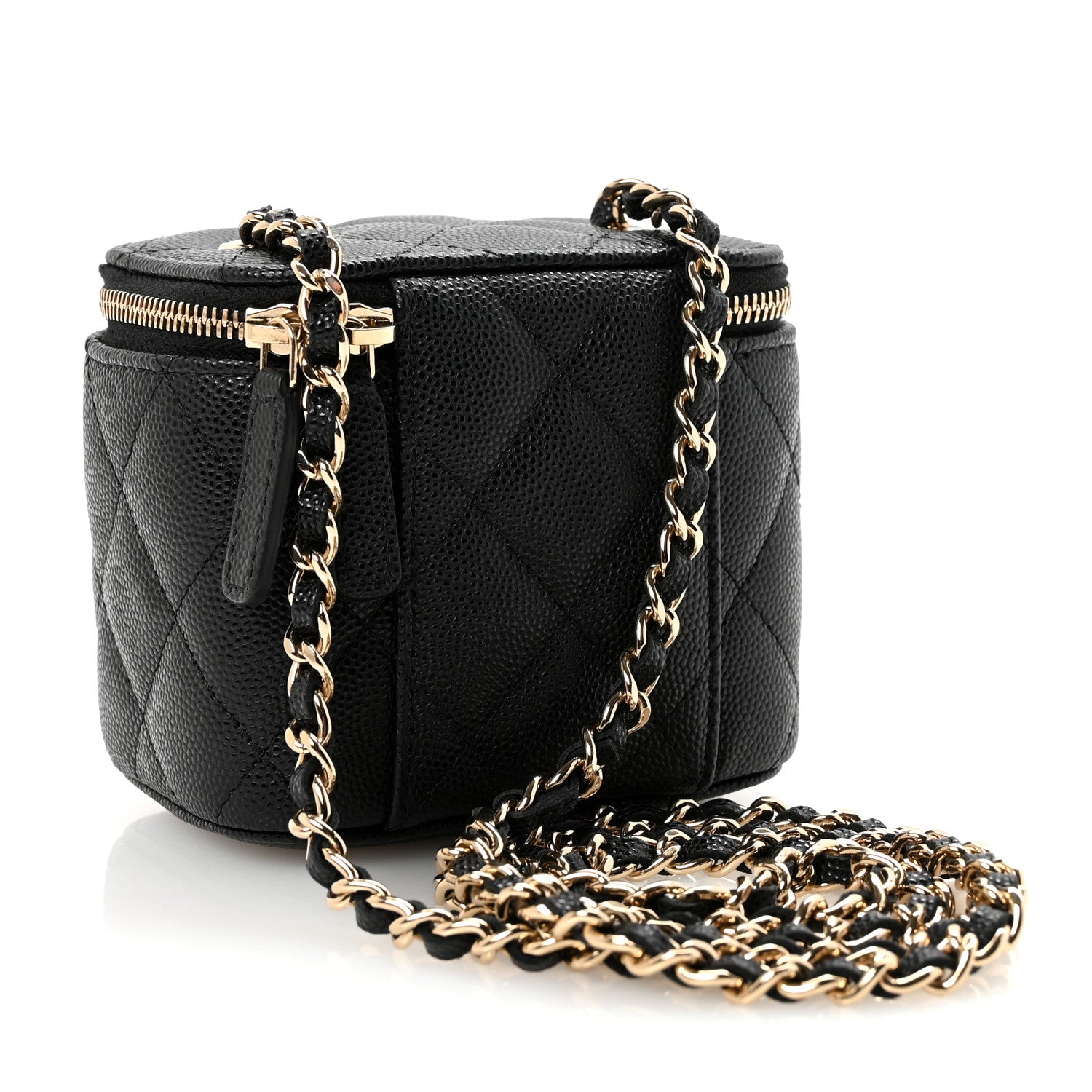Chanel Caviar Quilted Mini Vanity Case With Chain Black 3 of 10
