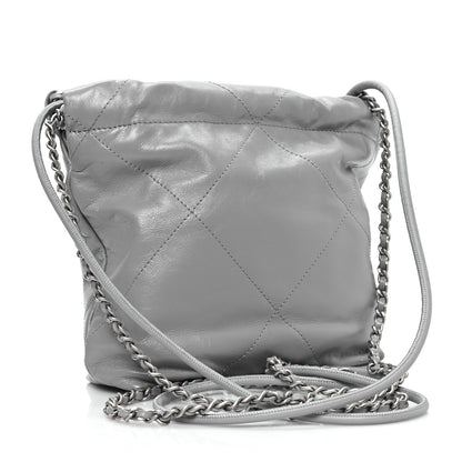 Chanel Shiny Calfskin Quilted Mini Chanel 22 Grey 3 of 13