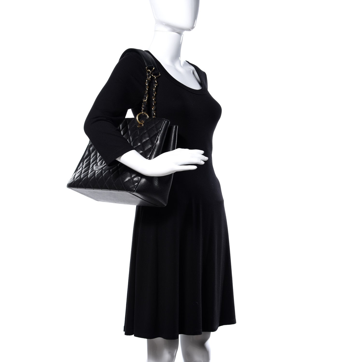 Chanel Caviar Quilted Grand Shopping Tote GST Black 2 of 19